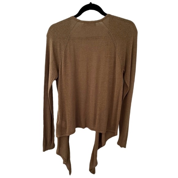 Lauren Ralph Lauren Linen Open-Front Cardigan Sweater - Size Medium - Picture 2 of 10